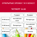 7 и 9 класс — открытые уроки